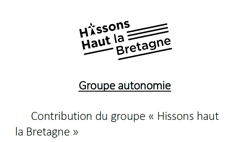 Autonomie – Contribution du groupe « Hissons haut la Bretagne »
